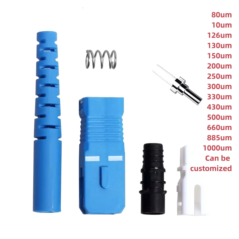 SC Fiber Optic Connector Kits with Non Standard Hole Ceramic ferrule MM 200um 300um 400um, Free Shipping, ftthelink