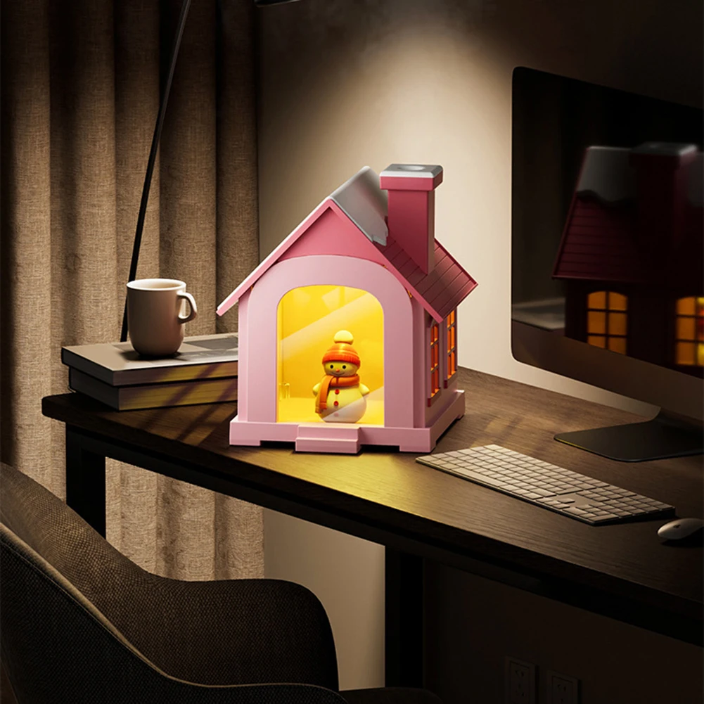 500ML Capacity Christmas Humidifier Convenient Data Cable Included Extended Moisture Release 117*102*143MM For Bedroom