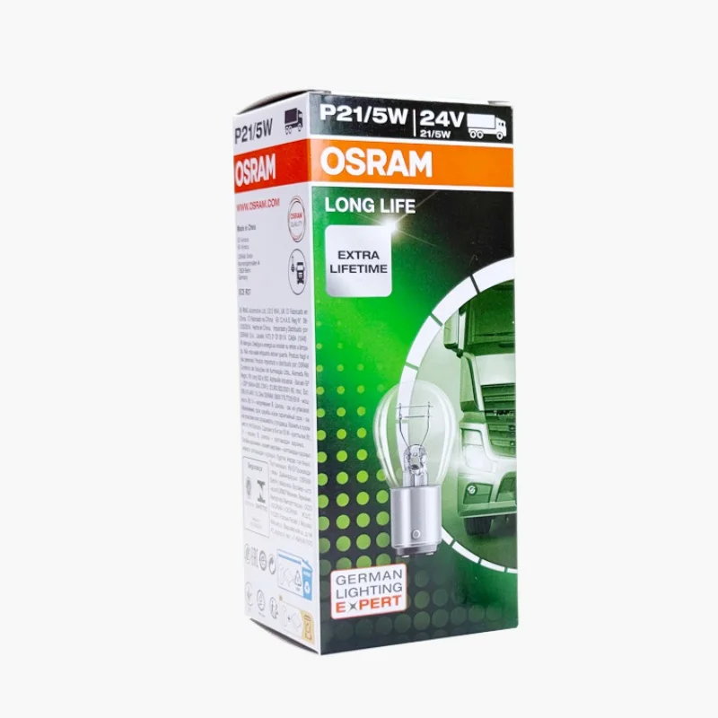 OSRAM S25 HALOGEN TRUCK LAMP 7537L 24V P21/5W DOUBLE CONTACT TURN SIGNAL LIGHT BRAKE STOP TAIL LIGHT LAMP LONG LIFE E1