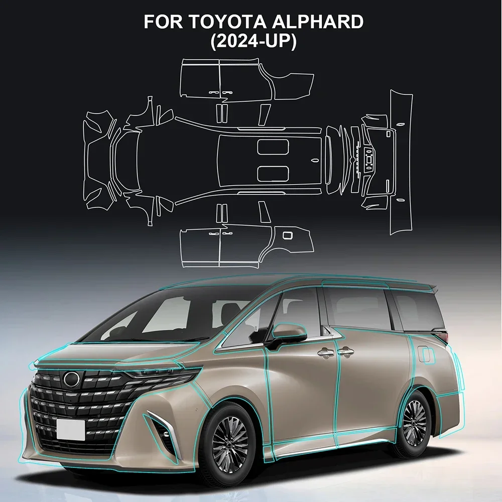 

TPU Precut Paint Protection Film for Toyota Alphard 40 Series 2024 2025 Anti-scratch UV Protective Car Body Sticker Transparent