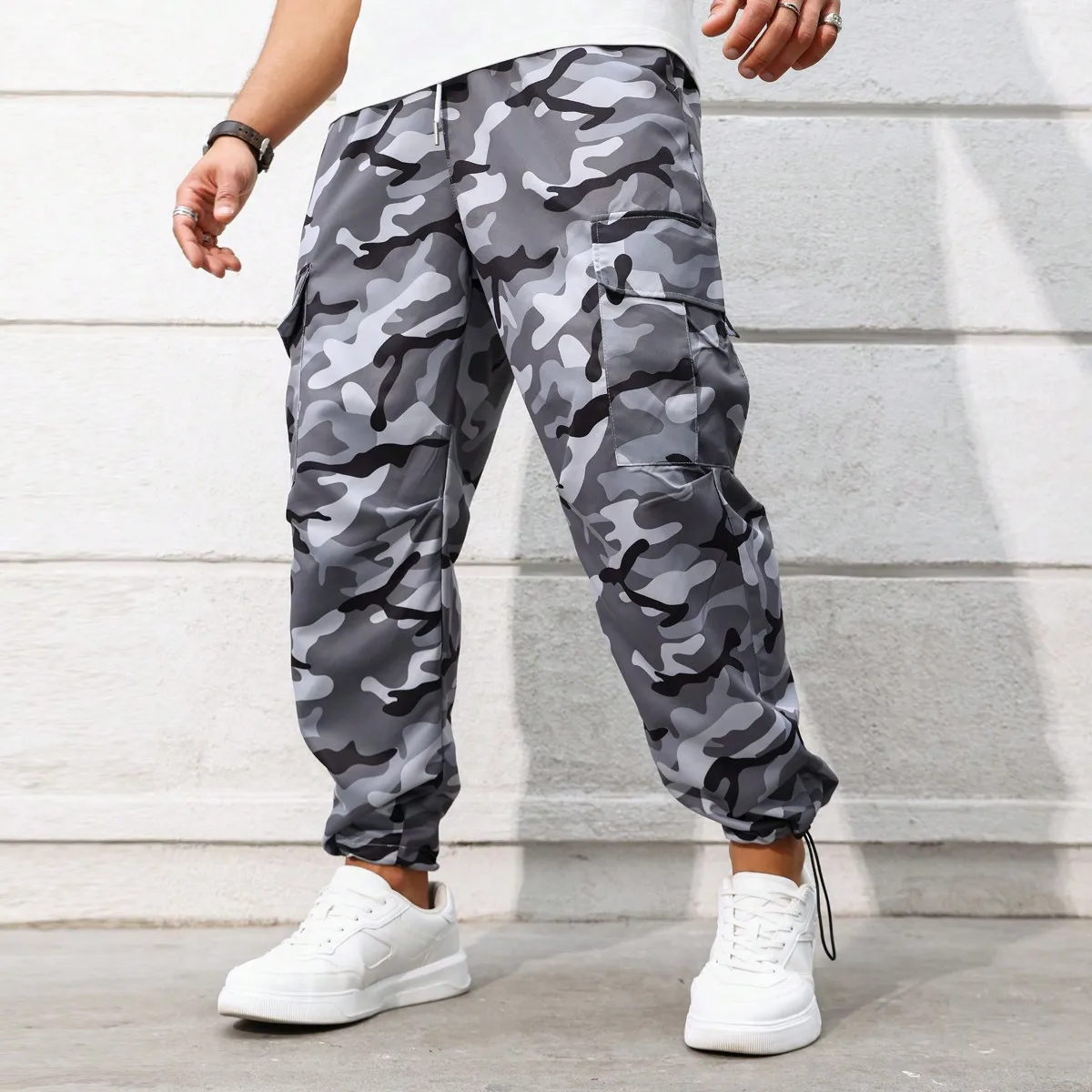 

Мужские камуфляжные повседневные рабочие брюки больших размеров для активного отдыха и уличного стиля, модные длинные штаны