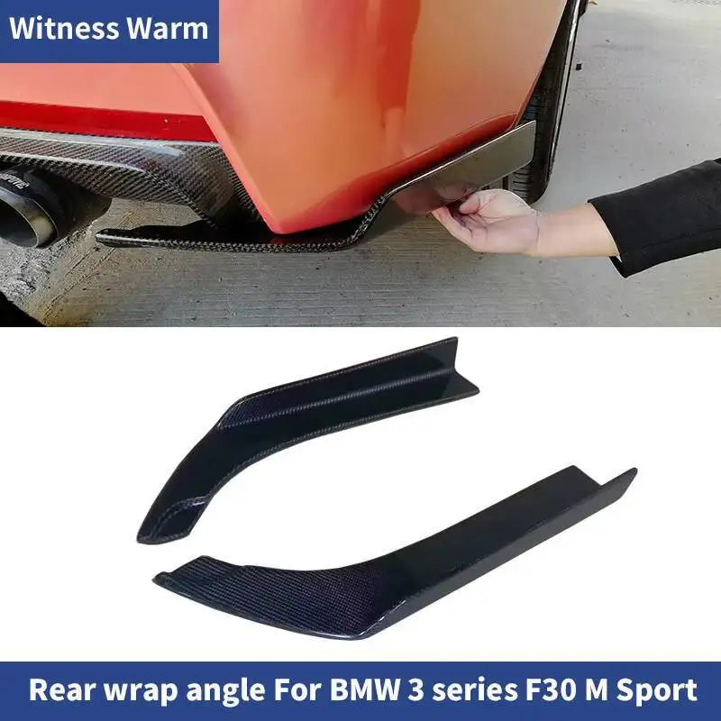 Tablier de séparation latéral de lèvre de pare-chocs arrière en Fiber de carbone pour Bmw F30 320 328 335 340 m-tech m-sport pare-chocs 2012 – 2018