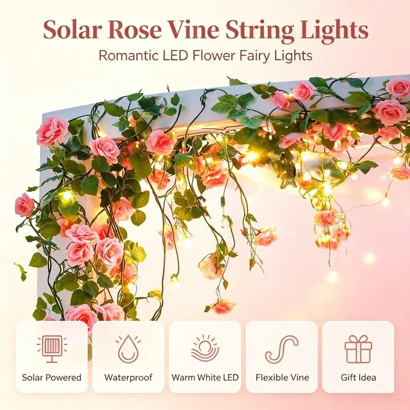 Güneş Enerjili Gül Asma Çiçek  - Lighting Decor Wedding incelemesi ve fiyatı