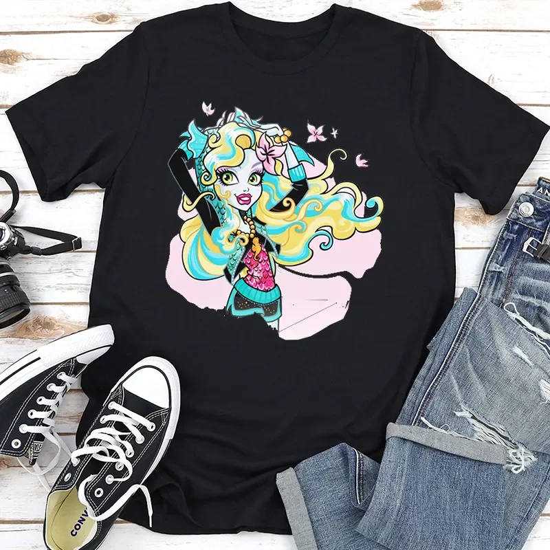 Fashion Venus Mcflytrap Monster High Classic Graphic Tshirts Cartoon Women T Shirt Girlfriend Tops Streetwear Short-sleev Tees