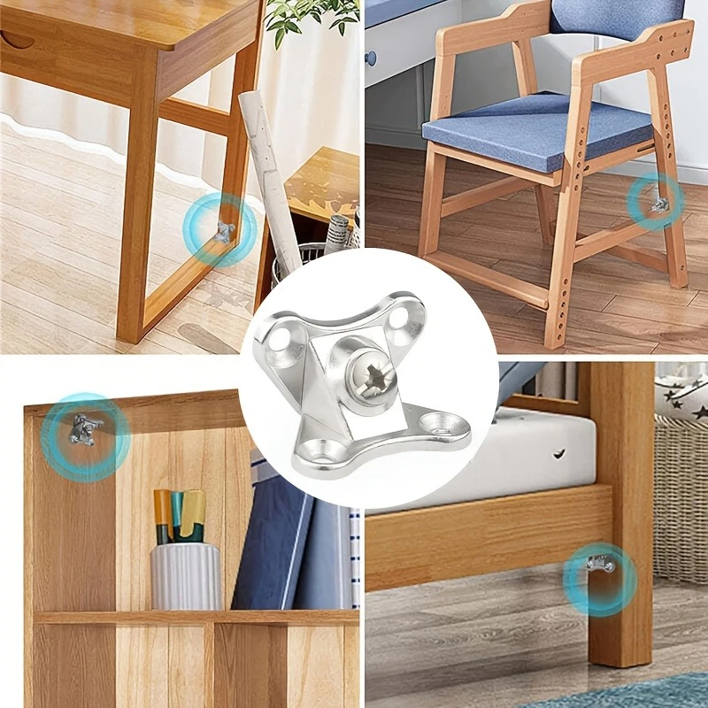 Multi-Spec Thickened L Shaped Metal Brackets with Screws, Sturdy Furniture Joint Hardware for Cabinet, Drawer and Closet Install