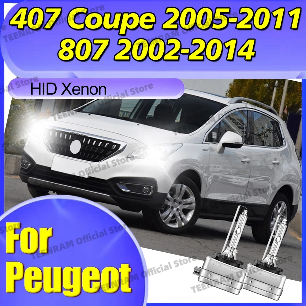 

2x For Peugeot 407 Coupe 2005-2011 807 2002-2014 Head Lamp 6000K 8000K 10000K Fast Bright HID Xenon D1S D1 Headlights 35W 12V DC