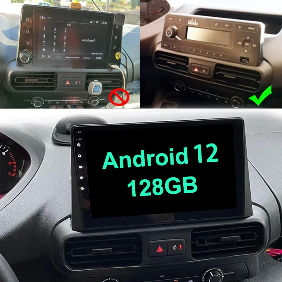 Autoradio Auto Android13 per Toyota Proace Citroen Berlingo Peugeot Partner Opel Combo 2021 Car Stereo navigazione GPS Multimedia