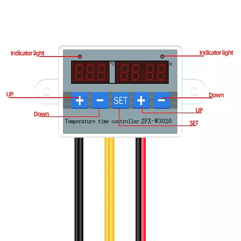 ZFX-W3020 Temperature Time Controller Thermostat Control Controller Thermoregulator Timer Control Module 12V/24V/220V ZFX-W3020