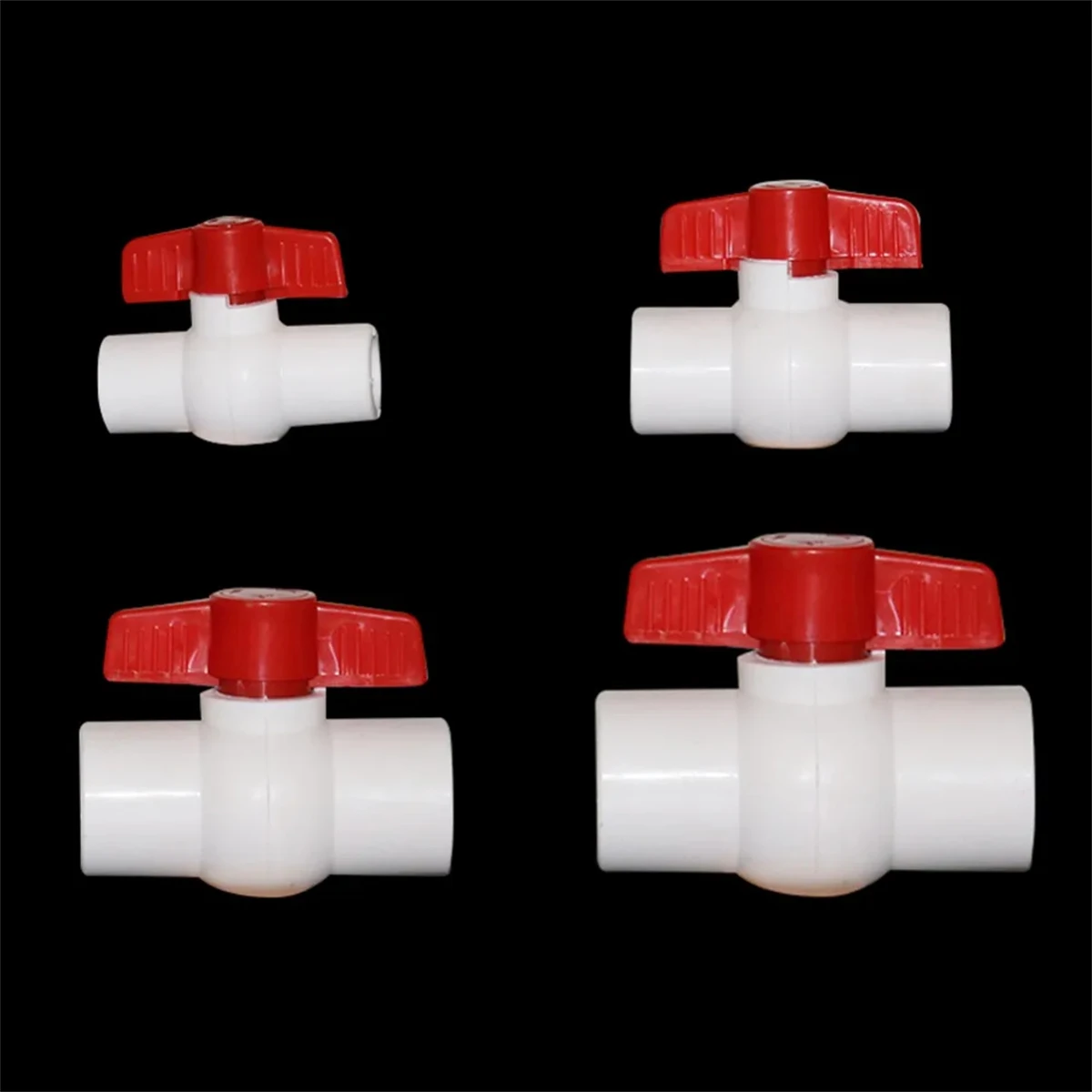 20/25/32/40/60mm Pipe PVC Butterfly Valve Connector Garden Irrigation Aquarium Drainage System Water Supply Fittings White 1Pc
