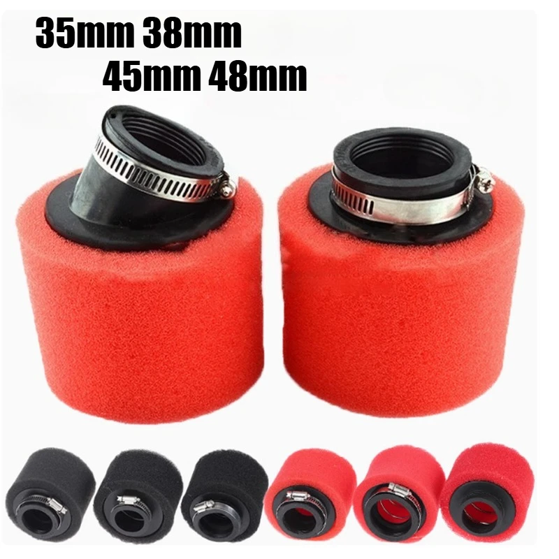 35mm 38mm  45mm 48mm Straight Neck Foam Air Filter Sponge Cleaner Moped Scooter  Fit 70CC 90cc 110cc Quad ATV Dirt Pit Bike GY6