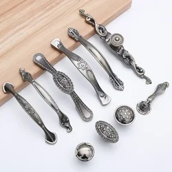 Antique Kitchen Cabinet Handle Wardrobe Furniture Door Pulls Bronze Zinc Alloy Bedroom Cupboard Knobs and Handles For Drawers