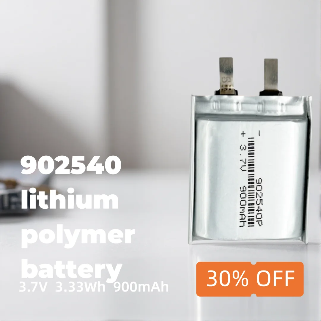 902540 3.7V 900mAh Rechargeable Li-ion Battery for Mini Electronics, LED Devices, DIY Gadgets, Long Life & High Safety