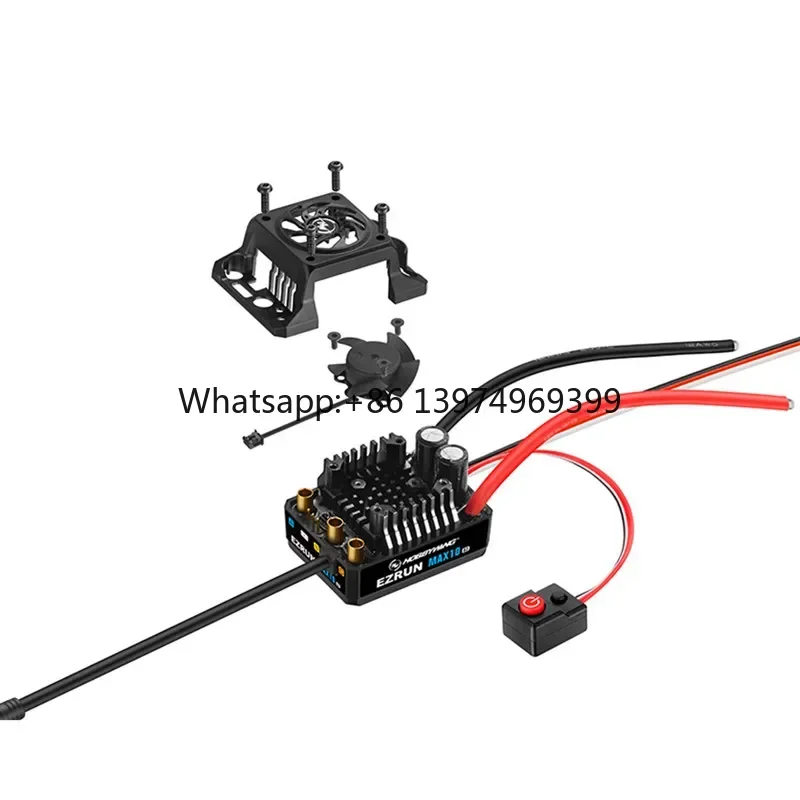 Hobbywing Sensored Brushless 80A ESC EzRun MAX10 G2 Waterproof for 1/10 RC Cars & Short Course Trucks for Monster Adventures fac