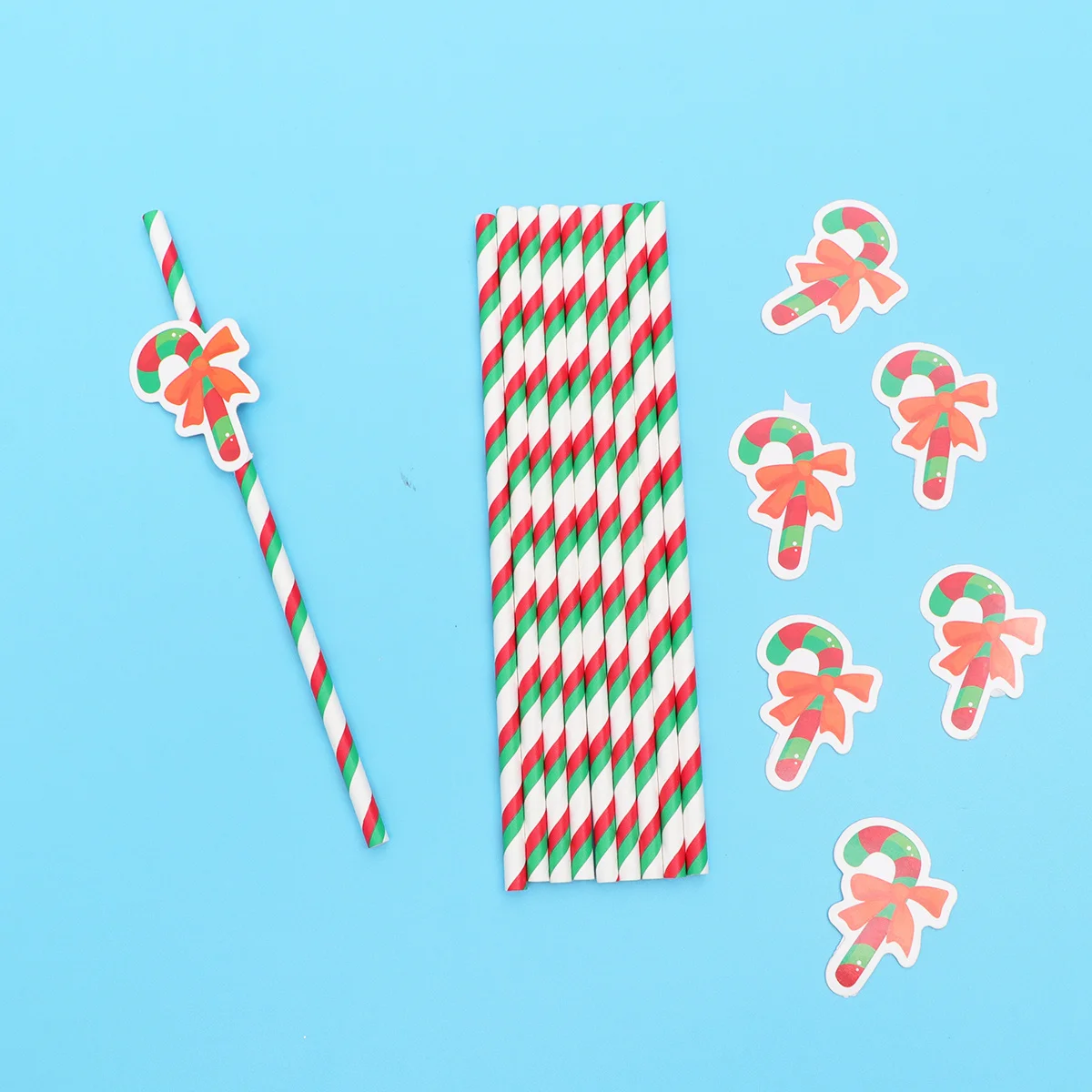 

30 шт., одноразовые бумажные соломинки для рождественской елки, соломинки премиум-класса для праздничной вечеринки, рождественские соломинки для питья, украшения, одноразовая соломинка