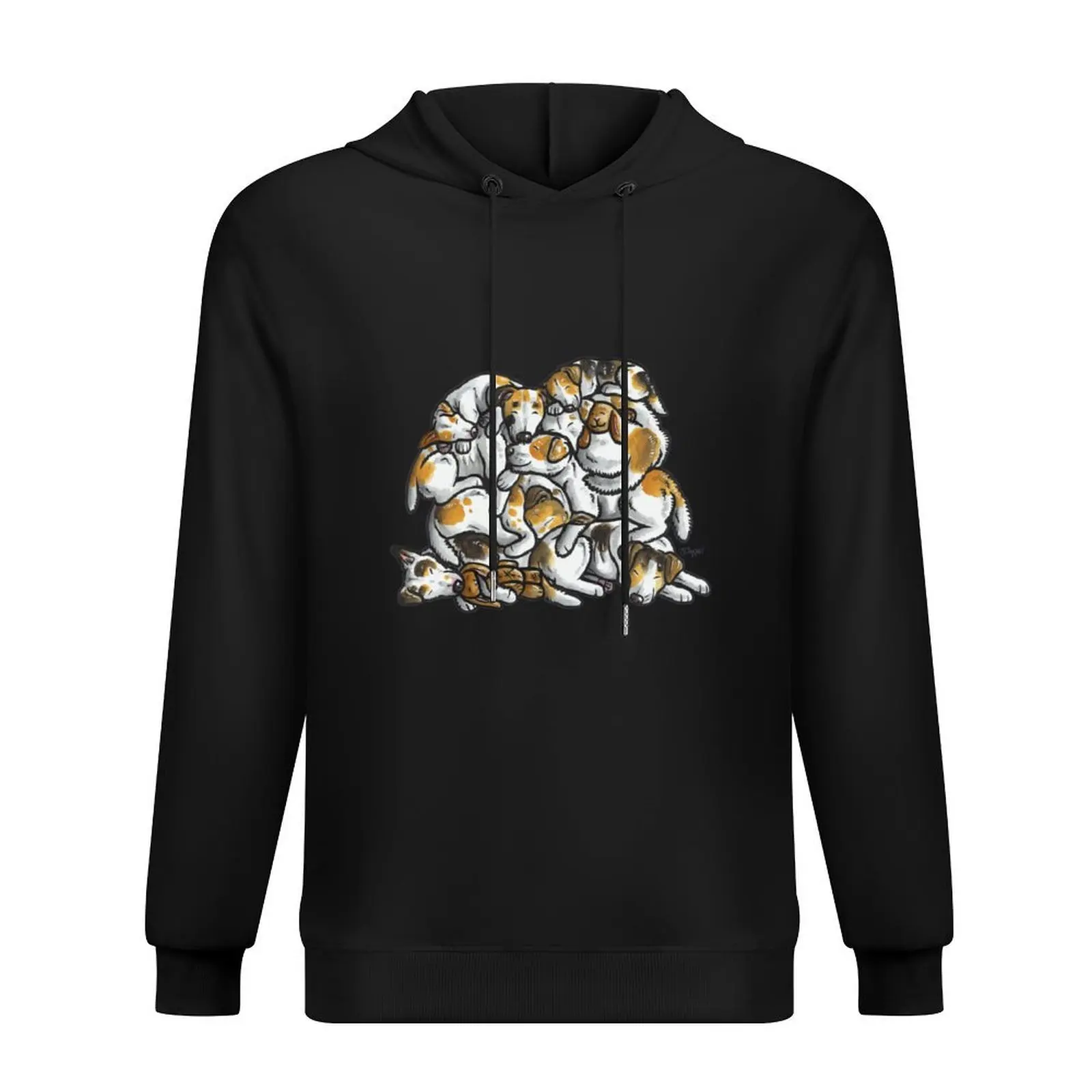 

Sleeping pile of Jack Russell Terriers Hoodie autumn jacket men male clothes mens clothing aesthetic clothing hoodie oversize