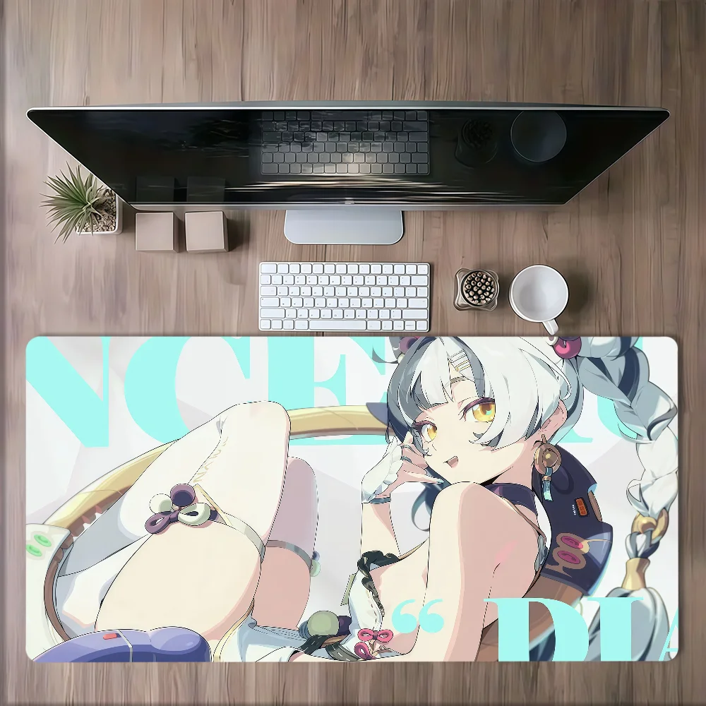 Zenless Zone Zero Cute Girl Mouse Pad Large Non-slip Lockedge Desktop Computer Desk Mat Keyboard MousePad Office Gamer Student