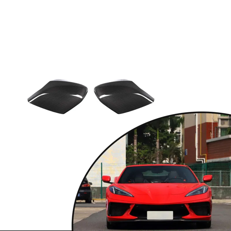 

For 20-23 Corvette C8 Stingray High End Replacement Real Carbon Fiber Side Rearview Mirror Cover Caps