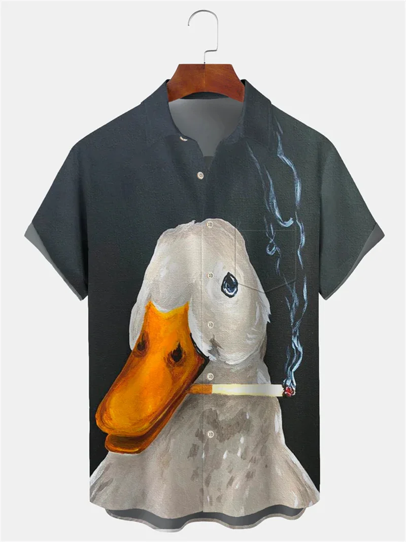 New Summer Art Design Color Mushroom Pattern 3D Printing Men's Short sleeved Shirt Harajuku Short sleeved Shirt