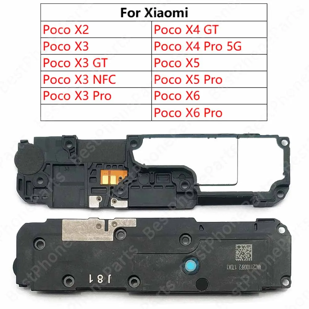 Loudspeaker For Xiaomi Poco X2 X3 NFC X4 GT X5 X6 Pro 5G Loud Speaker Buzzer Ringer Sound Module
