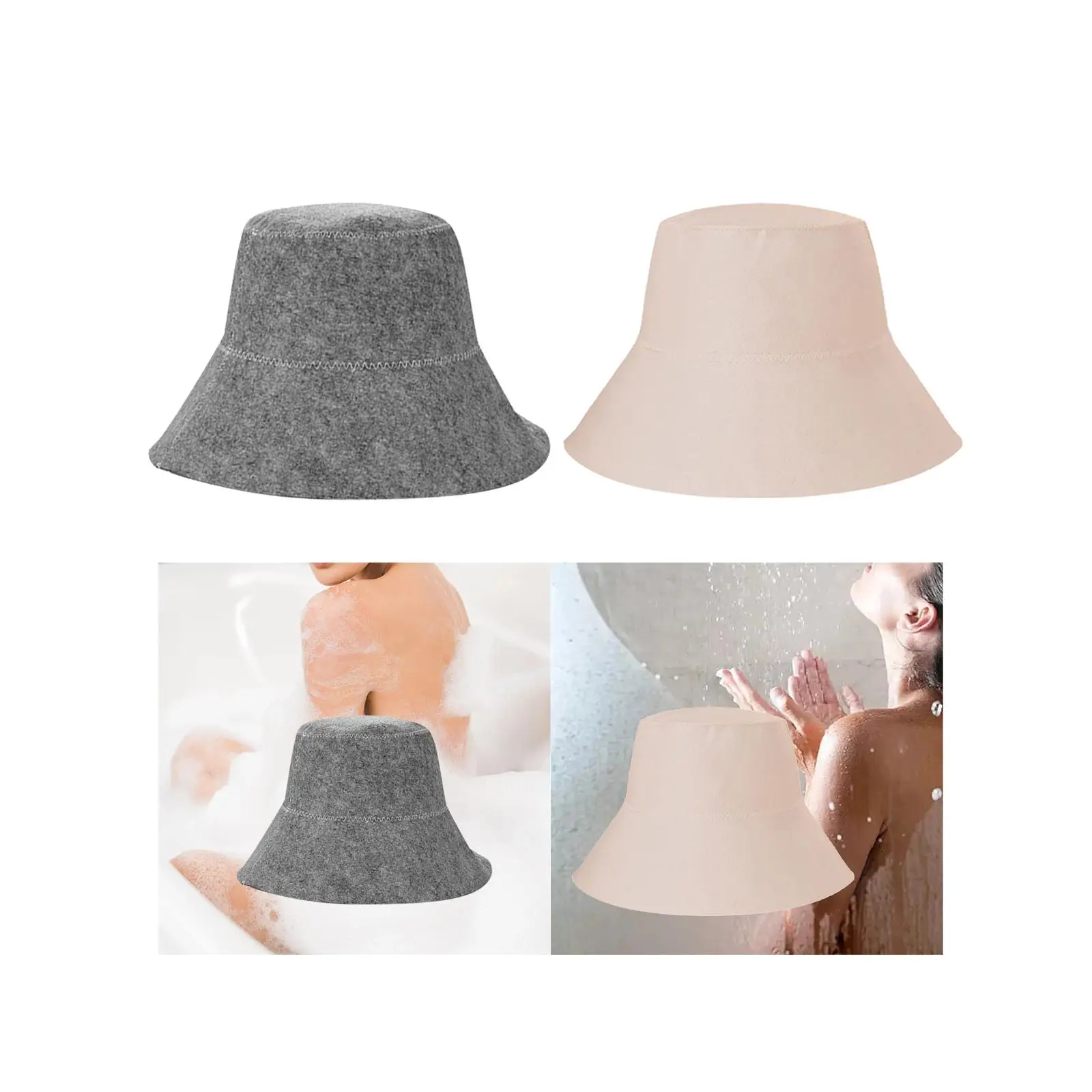Sauna Felt Cap Bath fisherman hat Sauna Hat Durable Good Water Absorption Hand Wash Recommended Portable for Men Women