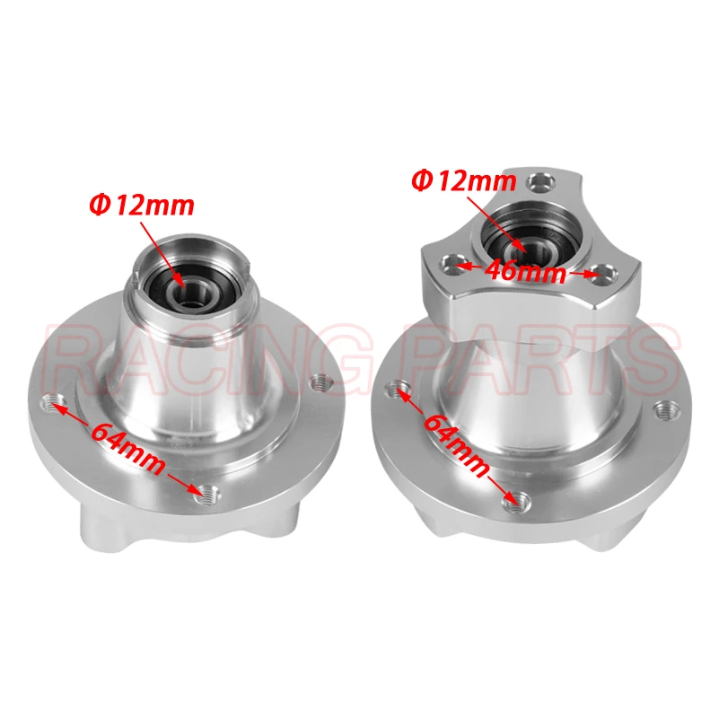 CNC Silver Front & Rear Disc Brake Hub Wheel Rim Hub for Dax Ruckus Zoomer Monkey Z50 bike