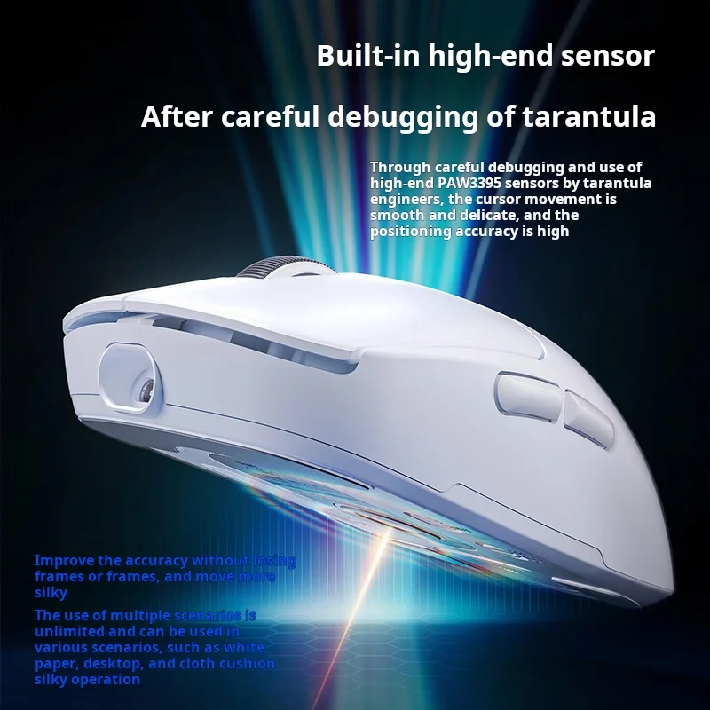AULA SC680/SC580 무선 Bluetooth 트라이 모드 마우스 - 전문 게임용 Type-C 충전을 위해 조정 가능한 경량 5단 DPI