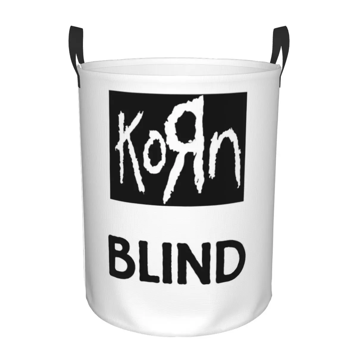 Custom Korns Heavy Metal Music Hard Rock Roll Laundry Hamper Large Clothes Storage Basket Band Toys Bin Organizer for Nursery