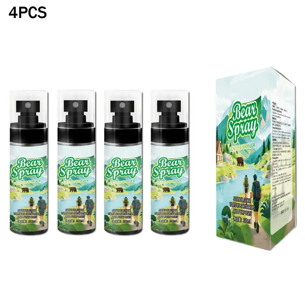 Tragbares Bärenabwehrspray für Outdoor-Aktivitäten, Tierabwehrmittel für Camping und Wandern, Schutzmittel mit Pfefferöl, Hundeabwehr-Sicherheitsgerät