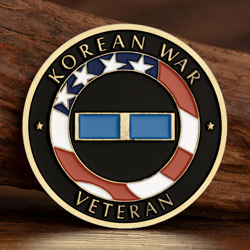 Korean War Veteran Commemorative Coins Copper Plated Soliders Tank and Aircraft Souvenir Coin Home Decoration