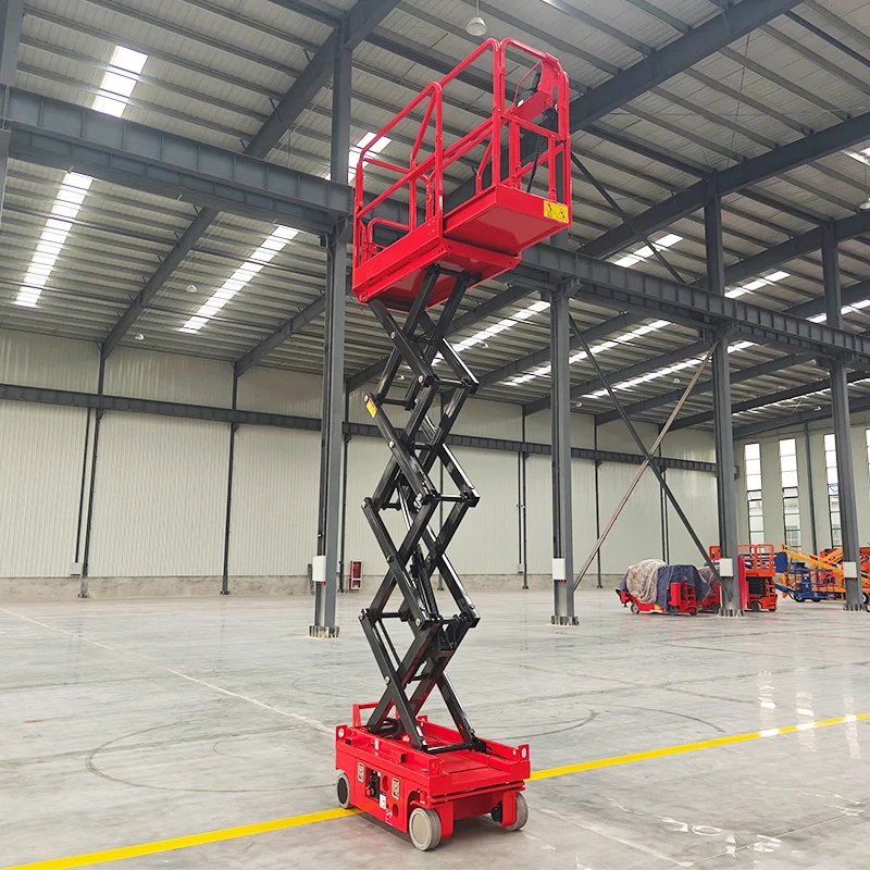 Customized Self-propelled Electric Steel Scissor Lift 3.9m 100kg CE Certified Mini Aerial Work Platform for Warehouse Loading