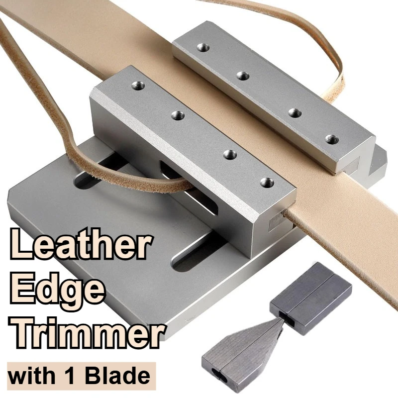 

Small/Large Leather Edge Trimmer with Blade, Belt Side Edger Tool Set, Desktop Strap Beveler Machine for DIY Leather Working