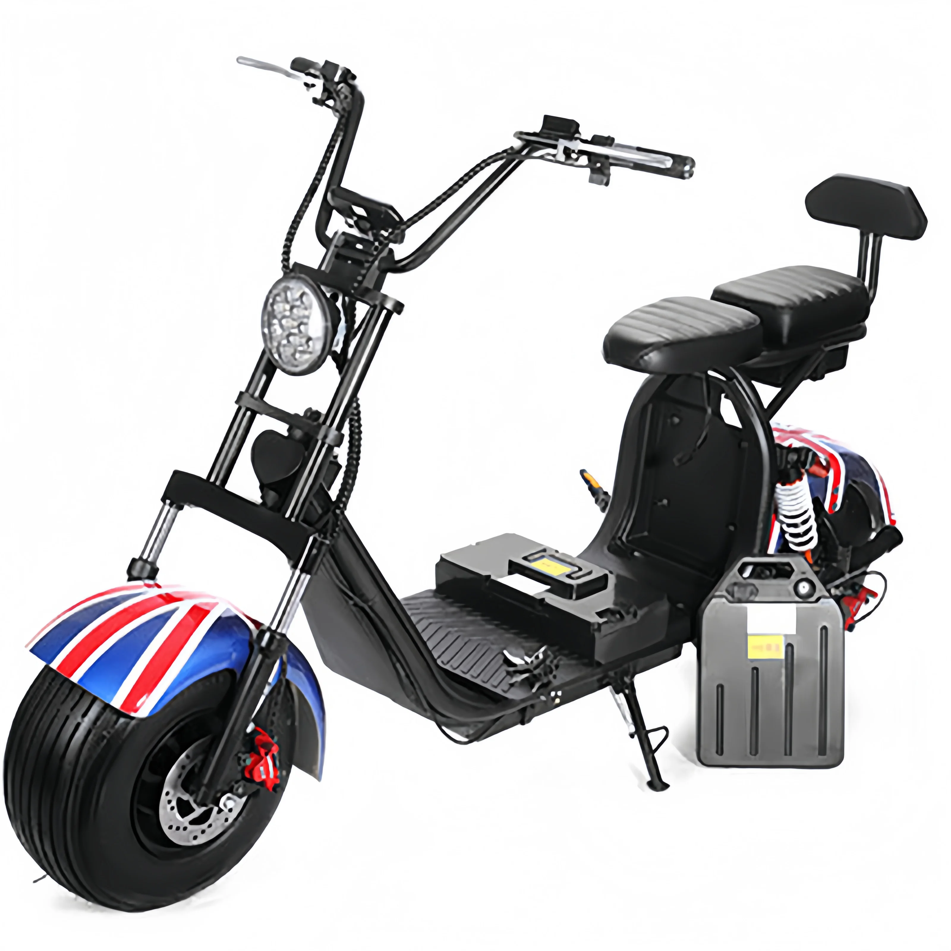 New Design 60V Citycoco Electric City Bike 800W Brushless Motor 3 Speed Digital Fat Tire for Motorcycle