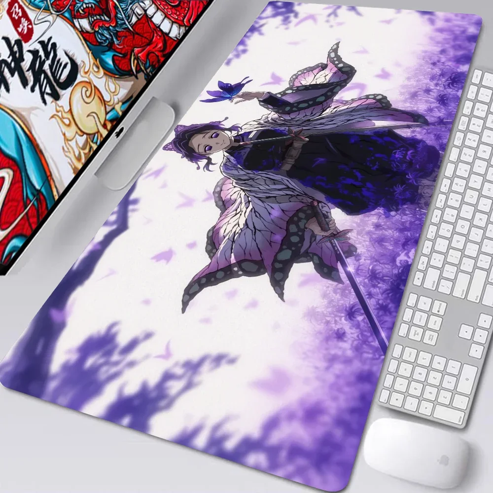 1pc Demon Slayer Kochou Shinobu Floor Mat Mouse Mat Desk Mat With Pad Gaming Accessories  XXL Keyboard Pad Padding Mat