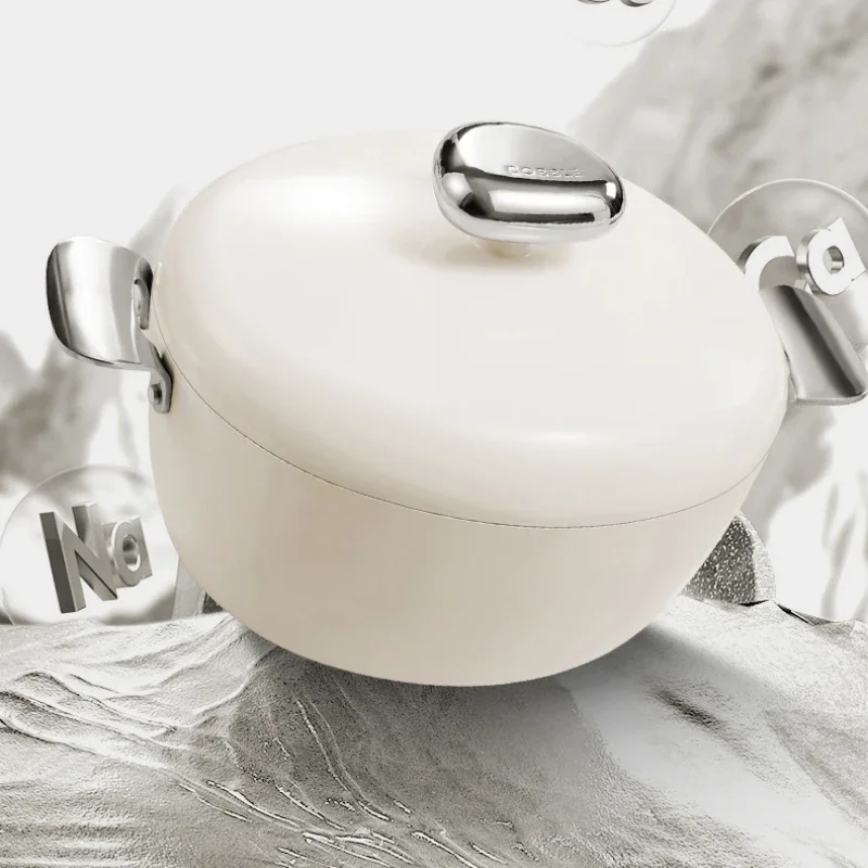 

Non Stick Pebble Soup Pot, Double Ear Stovetop Pot, Suitable for Induction and Gas Cookers, High-Performance Cooking Pot