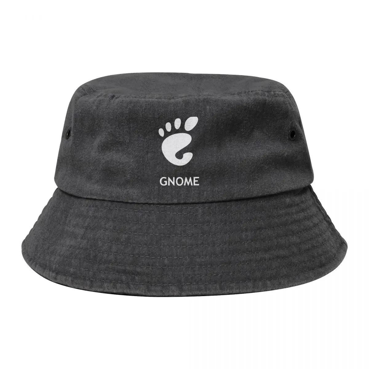 

Linux Gnome Bucket Cap Cotton Cowboy Washed Denim Bucket Hats Fisherman Unisex Hop Bob Folding Hip Hats