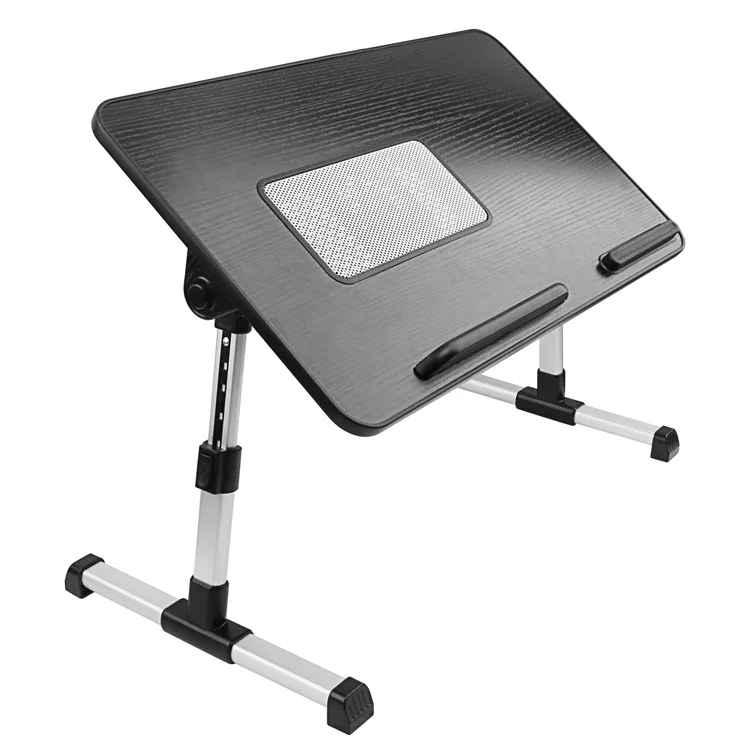 Foldable adjustable portable laptop desk, suitable for bed or sofa laptop desk