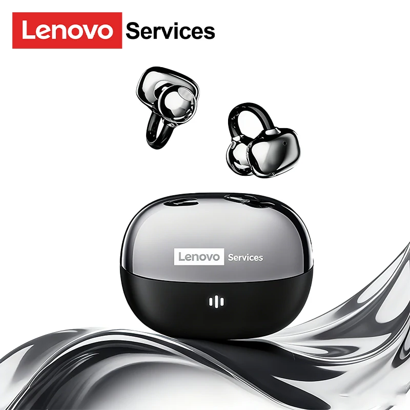 Lenovo RS103 Open Oor Clip Oorbel Oortelefoon Draadloze Bluetooth 6.0 Hifi Stereo Game Muziek Oordopjes W Oor Ornamenten Opbergtas