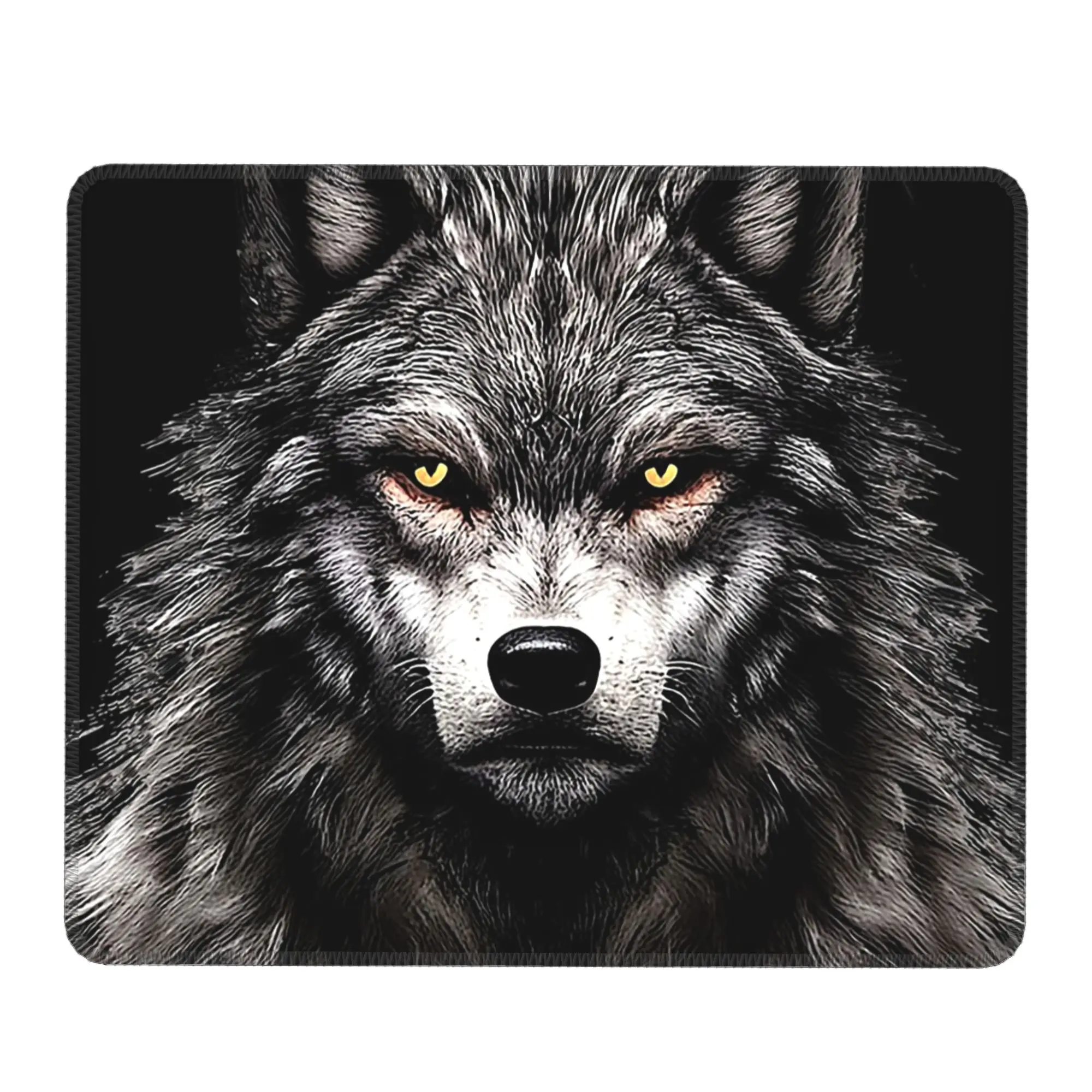 Anime Wolf In Black Background Mouse Pad Computer Keyboard Mouse Mat Gaming PC Laptop Desk Mat Office Table Mats