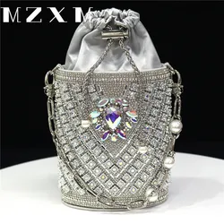 2024 Diamond Women Luxury Clutch Evening Bag Wedding Crystal Ladies Cell Phone Pocket Purse portafoglio femminile per regalo di qualità per feste