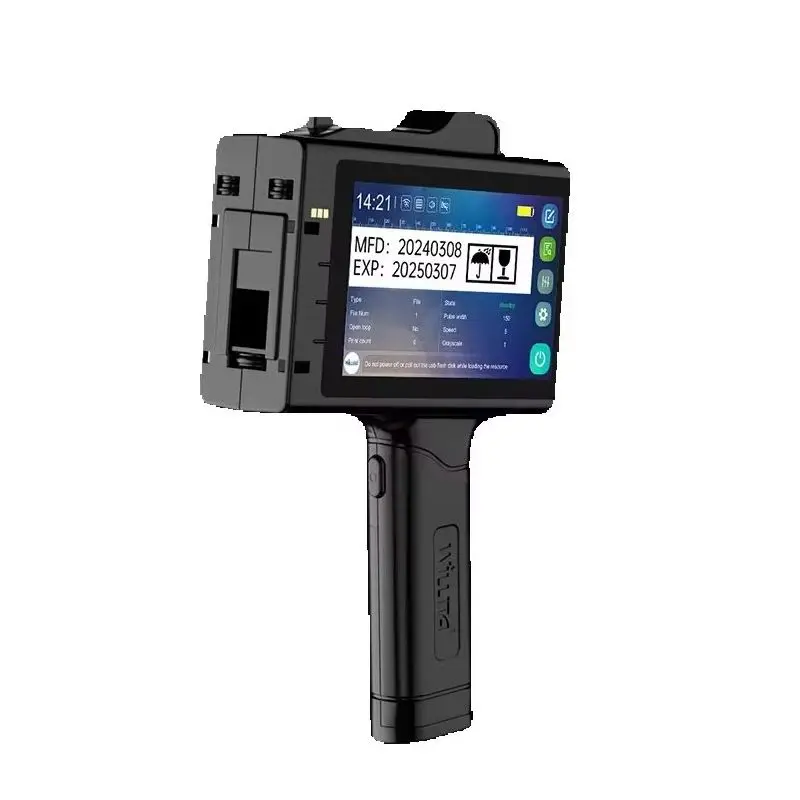 WILLITA 12.7mm Handheld Inkjet Printer Portable Label Printer 5 Inch Touch Screen for QR Code Barcode Date Logo on All Meterials