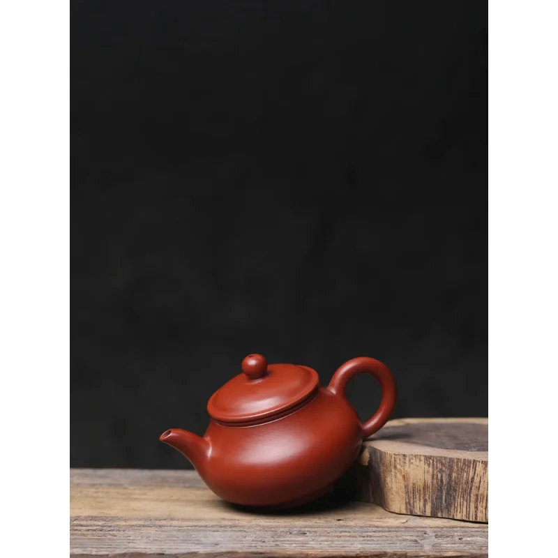 

As Yixing Dahongpao Tea Easy to Keep Kung Fu Teapot Breathable Purple Sand Pan Teapot Long Mouth Small Three Cups Cinnabar Sand