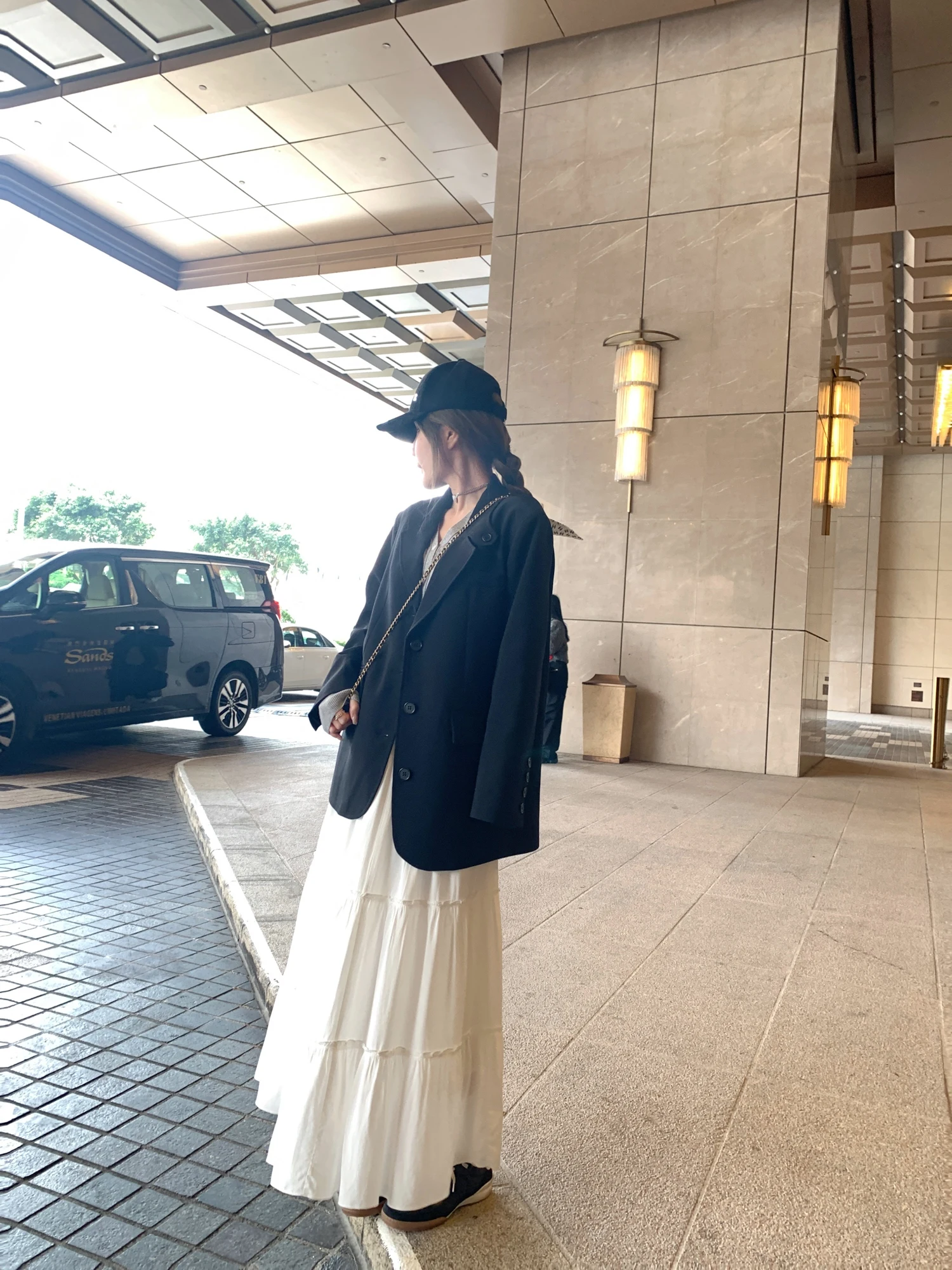 

Bla Formal Suit Jaet for Women Intern Report Small Size Polycarbonate Commute Suitable Single Button Long Sve Pure Color