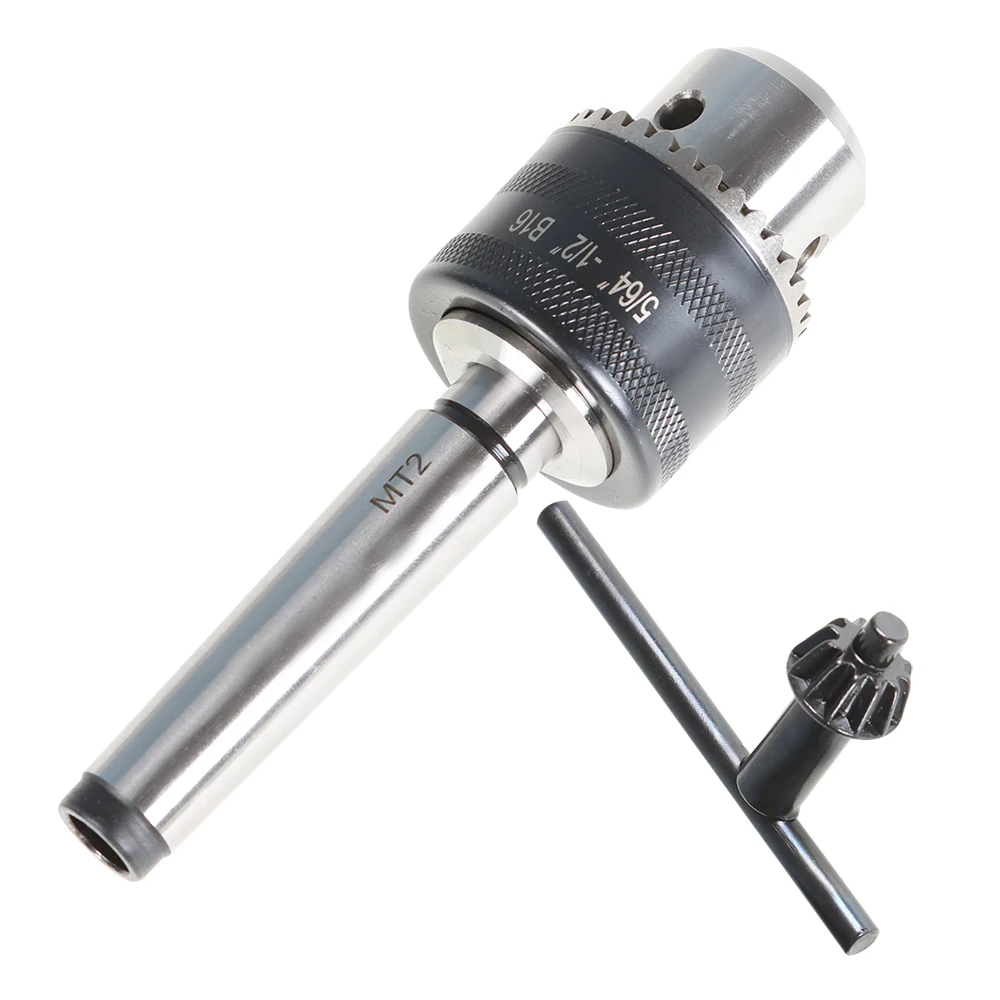 B16 Drill Chuck 5/64-1/2 Inch Drill Chuck for CNC Lathe Milling Machine with MT2 Taper Shank