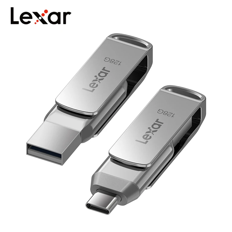 Lexar OTG Dual Type A Type C USB 3.2 Flash Drive Metal Pendrive 128GB 256GB D40T Max 150Mb/s Memory Stick for iPhone 15 16 Disk