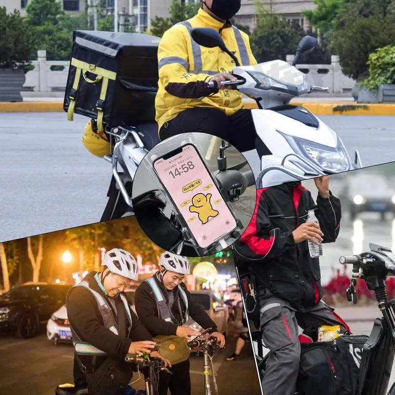 Motorcycle Handlebar Phone Bag Handlebar Waterproof Clear Phone Pouch Motorcycle Mobile Holder High Sensitivity Phone Rain Cover