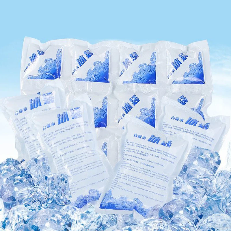 1/10/30PC Ice Packs Reusable Water Injection Icing Cooler Bag Cold Gel Ice Packs Food Cold Storage and Preservation Pain Relief