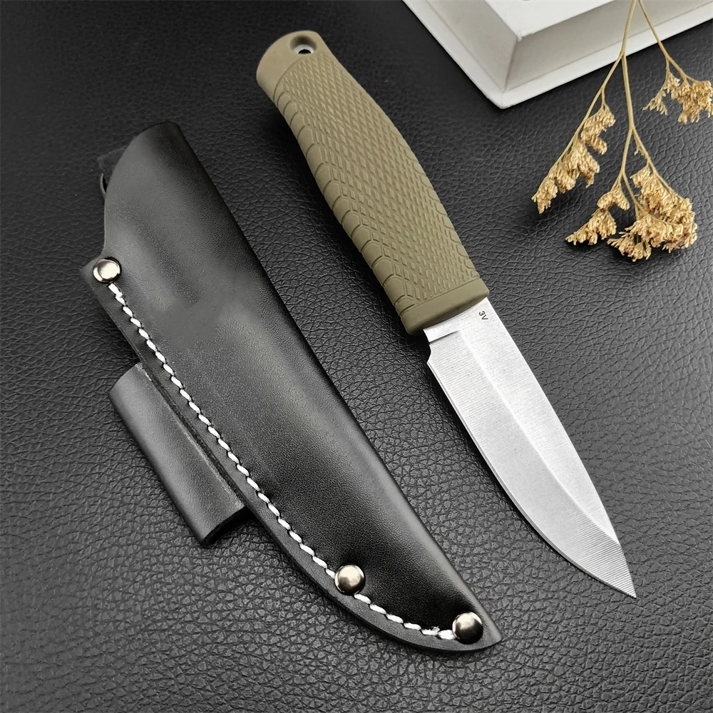 Outdoor Portable BM 200 Puukko Fixed Knife D2 Blade Rubber and Plastic Handles Military Tactical Knife Self-defense EDC Tools