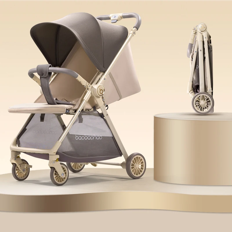 

Lightweight Stroller High Landscape Two-way Baby Pram 0-3 years Old Travel Stroller can sit and lie down Four-wheels Baby Buggy