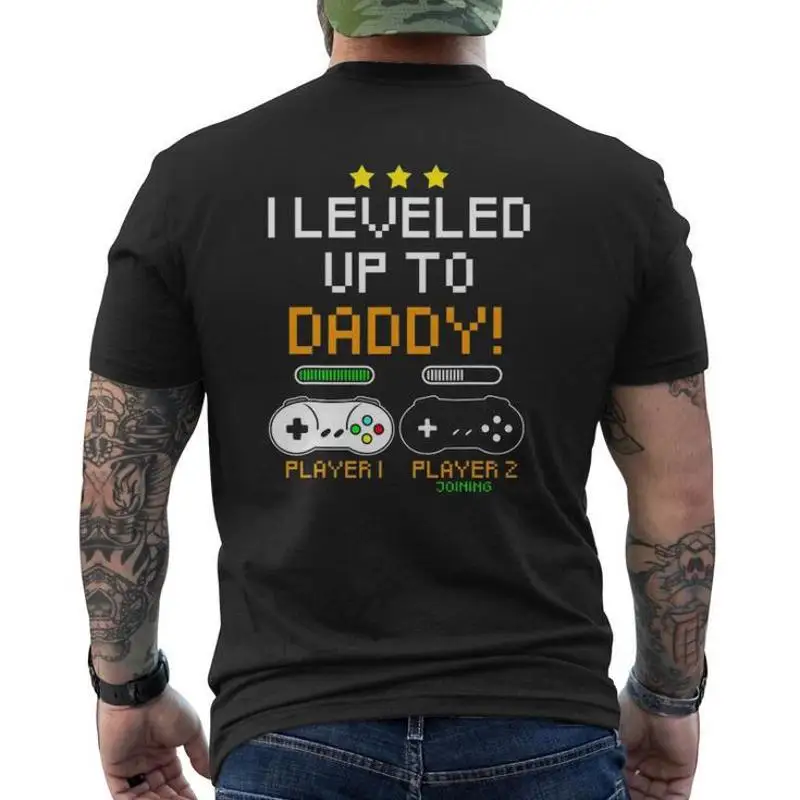 Daddy Gamer Player Progress Bar Gaming Baby Announcement T-Shirt