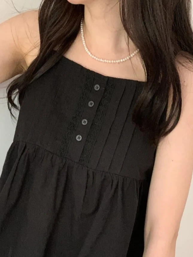 

Chic Fre Cute ort Svel Women's Tank Top Summer 2025 Design Sense Trendy Commute Sle Pure Color Other Material 00